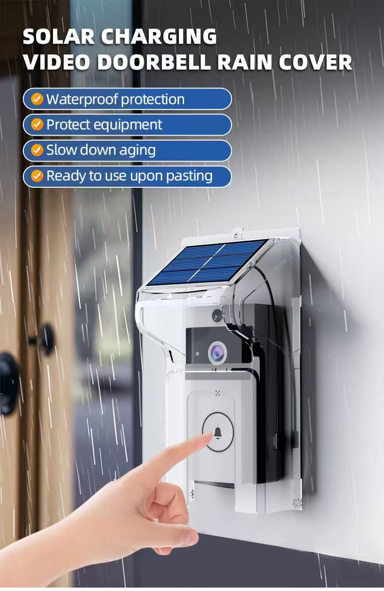 Solar video doorbell outdoor installation