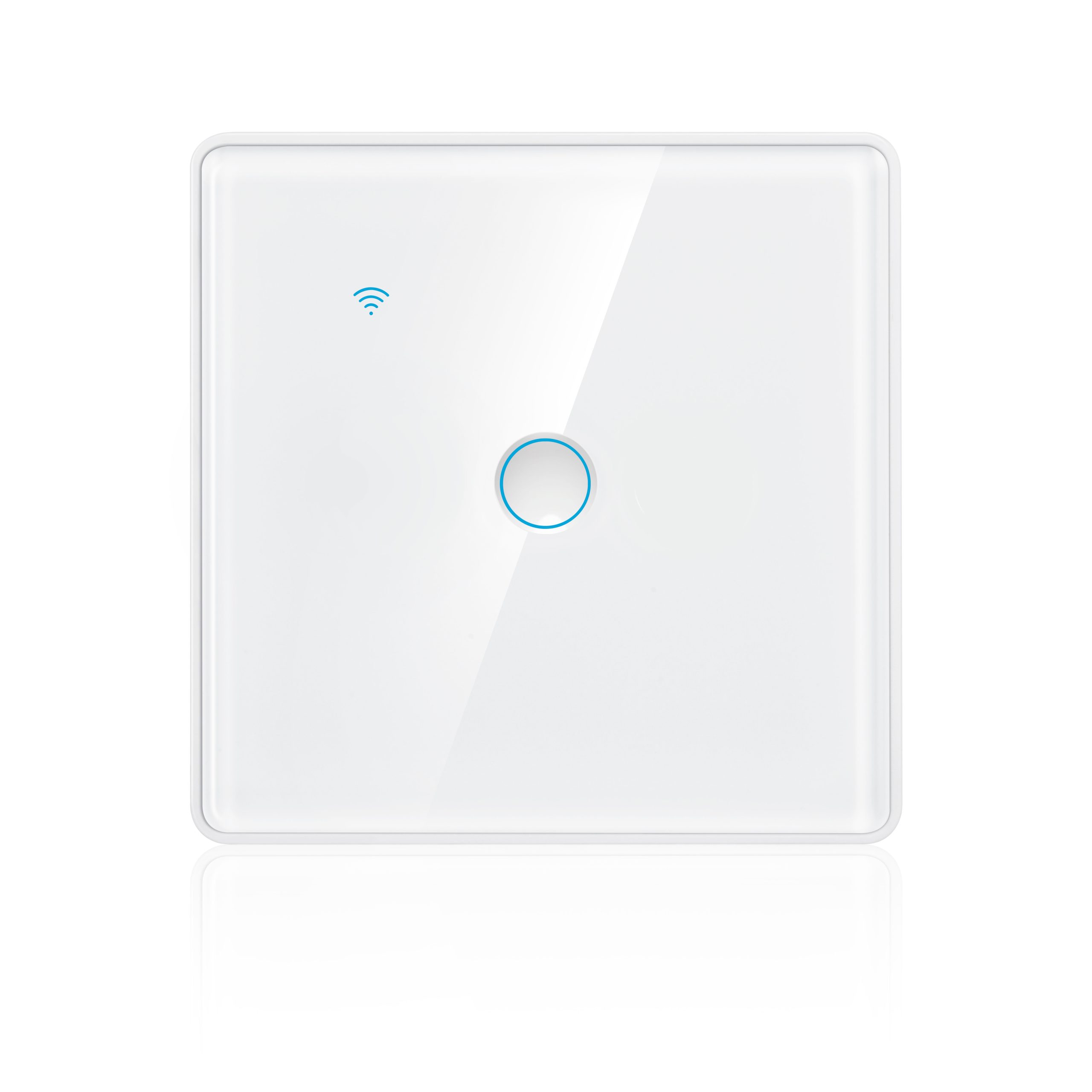 2.5D glass switch white front view