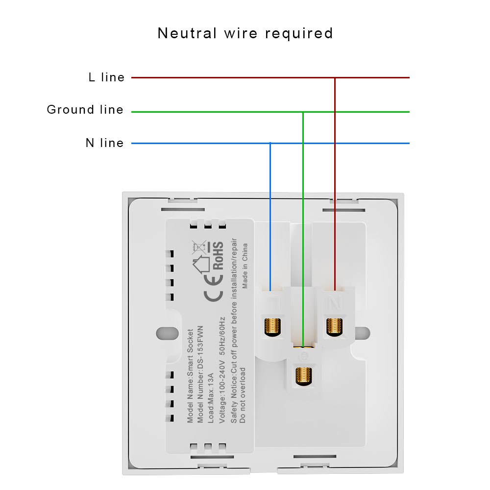 Right-Angle UK 3-Gang Socket 153FWN – Space-Saving OEM/ODM Design