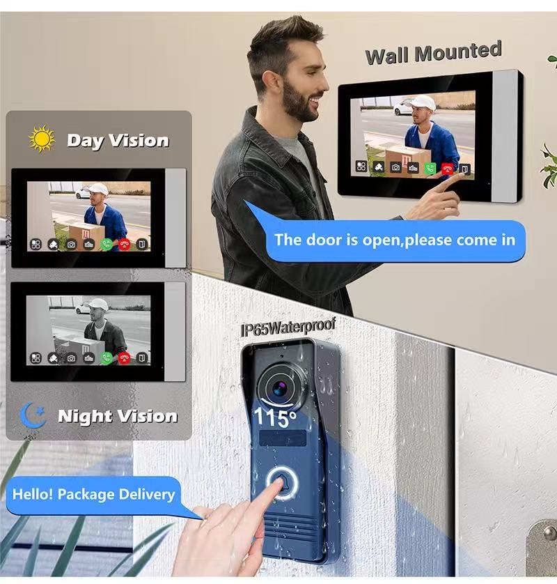 7-inch doorbell day and night view