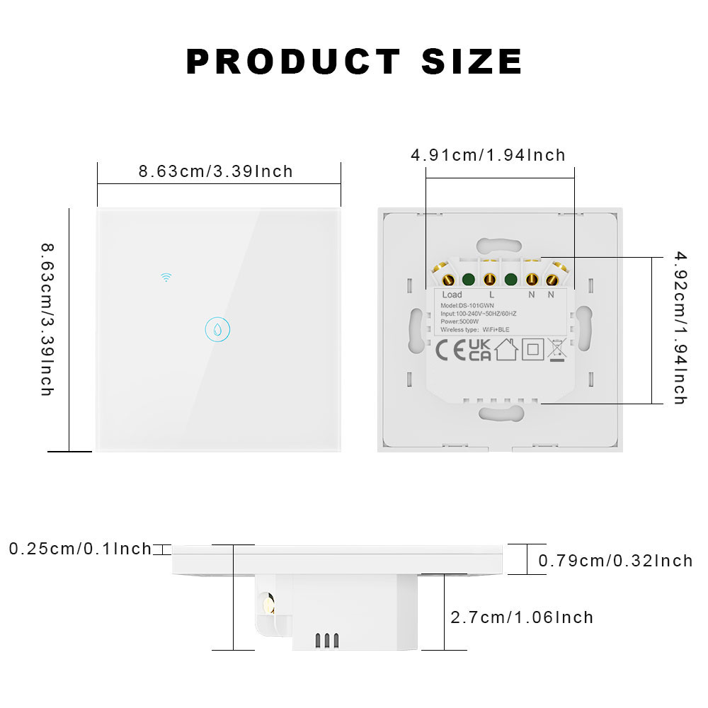 Energy-Metering Water Heater Switch DS-101GWN for OEM/ODM Supply