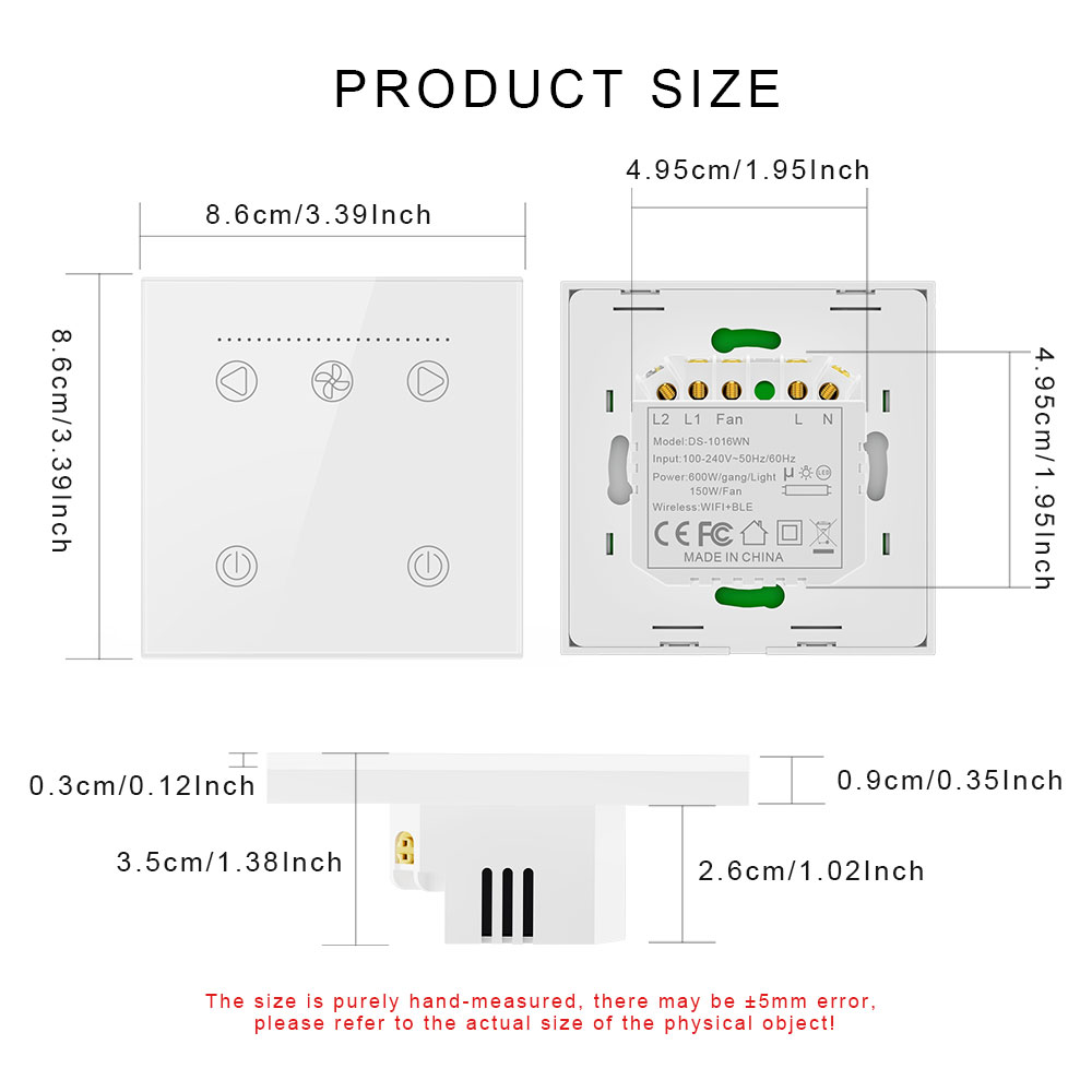 EU Fan Speed Control Switch DS-1016 – OEM/ODM European Standard Regulator