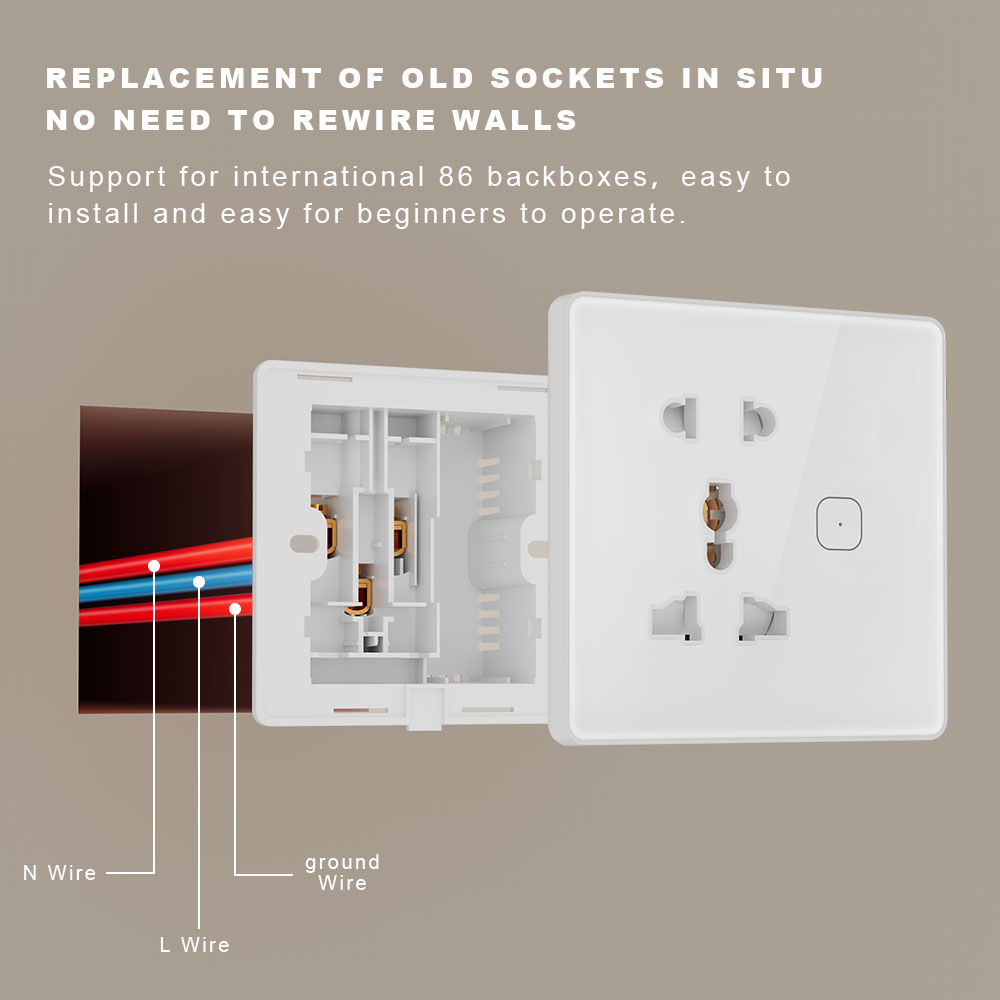 86-Style 5-Gang Socket DS-1539WN